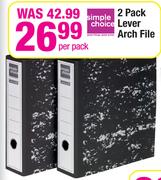 Simple Choice 2 Pack Lever Arch File-Per Pack