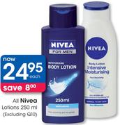 All Nivea Lotions-250Ml Each