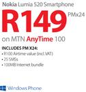 Nokia Lumia 520 Smartphone-On MTN Any Time 100