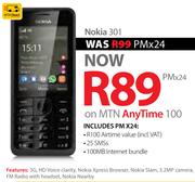 Nokia 301-On MTN Any Time 350