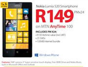 Nokia Lumia 520 Smartphone-On MTN Any Time 200