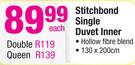 Stitchbond Single Duvet Inner-130x200cm Each
