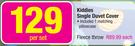 Kiddies Single Duvet Cover-Per Set