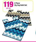 2 Piece Zig Zag Bath Set-Per Set