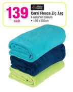 Always Home Coral Fleece Zig Zag-150x200cm Each