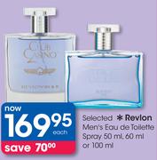 Revlon Men's Eau De Toilette Spray-50ml,60ml Or 100ml Each