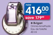 Bvlgari Omnia Amethyste Eau De Toilette-40ml