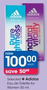 Adidas Eau De Toilette For Women-50ml Each
