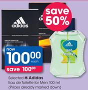 Adidas Eau De Toilette For Men-100ml