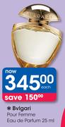 Bvlgari Pour Femme Eau De Parfum-25ml