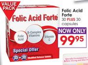Folic Acid Forte-30 + 30 Capsules