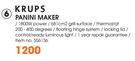 Krups Panini Maker