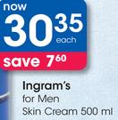 Ingram's For Men Skin Cream-500ml