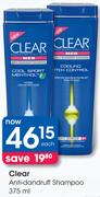 Clear Anti-Dandruff Shampoo-375ml Each