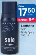 Lentheric Solo Body Spray-150ml