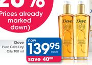 Dove Pure Care Dry Oils-100ml Each