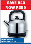 Sunbeam 4.3Ltr Cordless Kettle