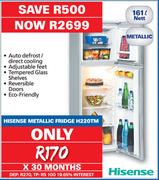 Hisense 161Ltr Metallic Fridge H220TM