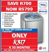 LG 15kg Top Loader Metallic T1503TEF1