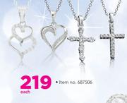 JCSA Sterling Silver Neckwear With CZ-Each