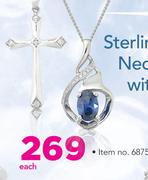 JCSA Sterling Silver Neckwear With CZ-Each