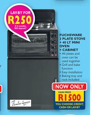 Special Funchsware 3 Plate Stove 40LT Mini Oven Cabinet m.guzzle