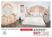 Donelly Bordeaux 3 Piece Bedroom Suite