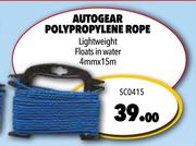 Autogear Polypropylene Rope SC0415-4mm x 15m