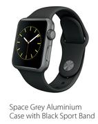 Apple Watch 42mm Space Grey Aluminium Case With Black Sport Band