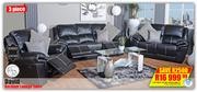 David 3 Piece Recliner Lounge Suite