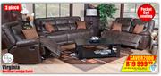 Virginia 3 Piece Recliner Lounge Suite