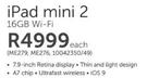 Apple iPad Mini 2 16GB WiFi-Each