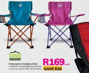 Camp master shop chairs at game