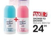 Shower To Shower Roll On-2 x 50ml