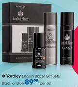 Yardley English Blazer Gift Sets Black Or Blue-Per Set