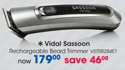 Vidal Sassoon Rechargeable Beard Trimmer VSTR8284E1