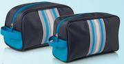 Clicks Guy Pinot Men's Navy & Turquoise Toiletry Bag Small