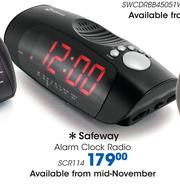 Safeway Digital Alarm Clock Black Silver Clicks