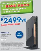 Netgear 750Mbps WiFi-N ADSL Router