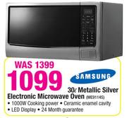 Samsung 30L Metallic Silver Electronic Microwave Oven ME9114S