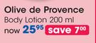 Olive De Provence Body Lotion-200ml