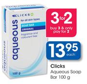 Clicks Aqueous Soap Bar-100g