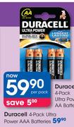Duracell 4-Pack Ultra Power AAA Batteries