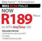 Sony Xperia M Smartphone-On MTN Any Time 100