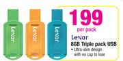 Lexar 8GB Triple Pack USB