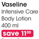 Vaseline Intensive Care Body Lotion-400ml Each