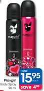 Playgirl Body Spray-90ml Each