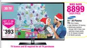 Samsung 51" 3D Plasma TV PS51F4900