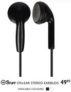 Stuff On-Ear Stereo Earbuds