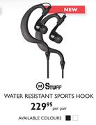 Stuff Water Resistant Sports Hook-Per Pair